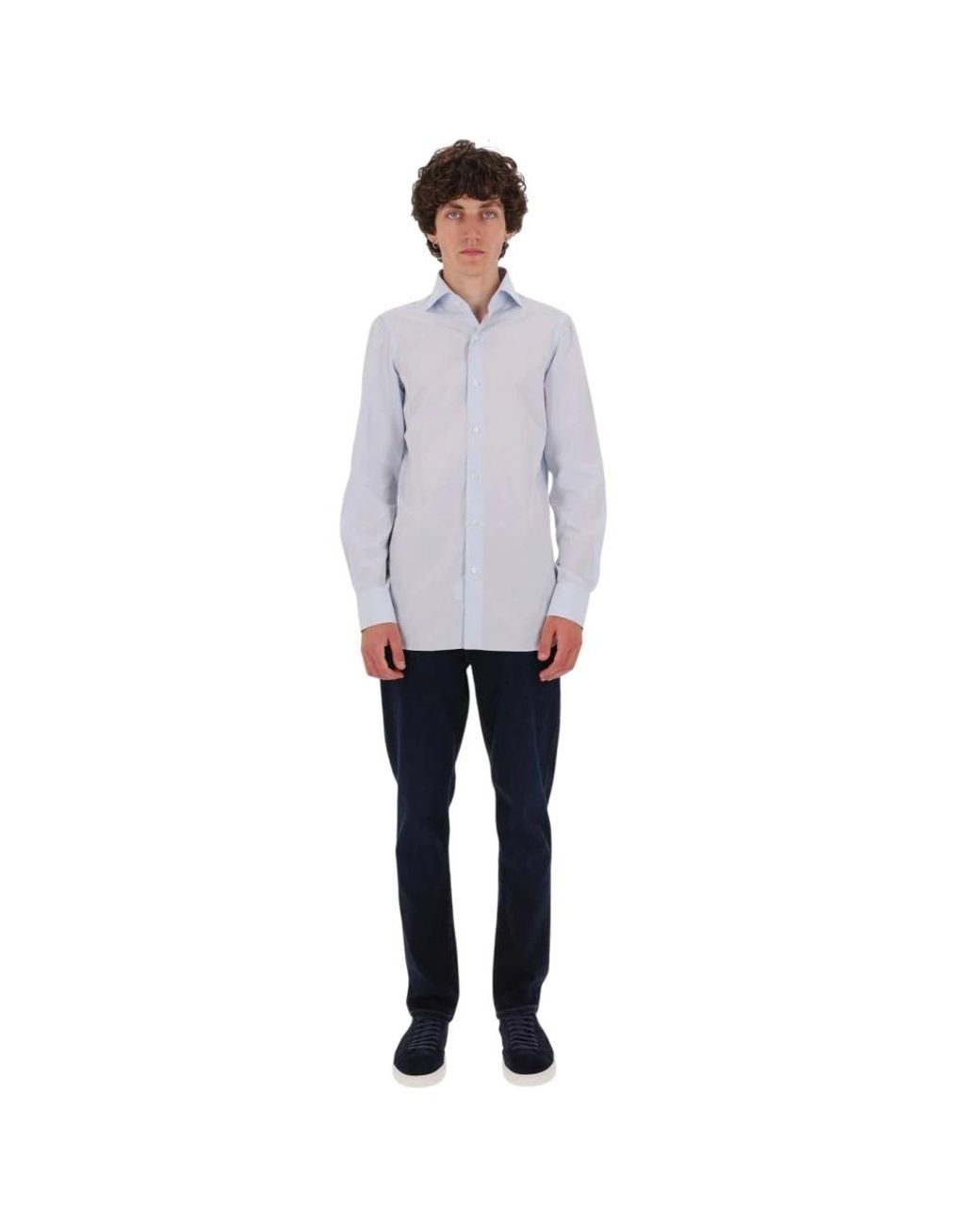 Finamore 1925 Purple Formal Shirts for men
