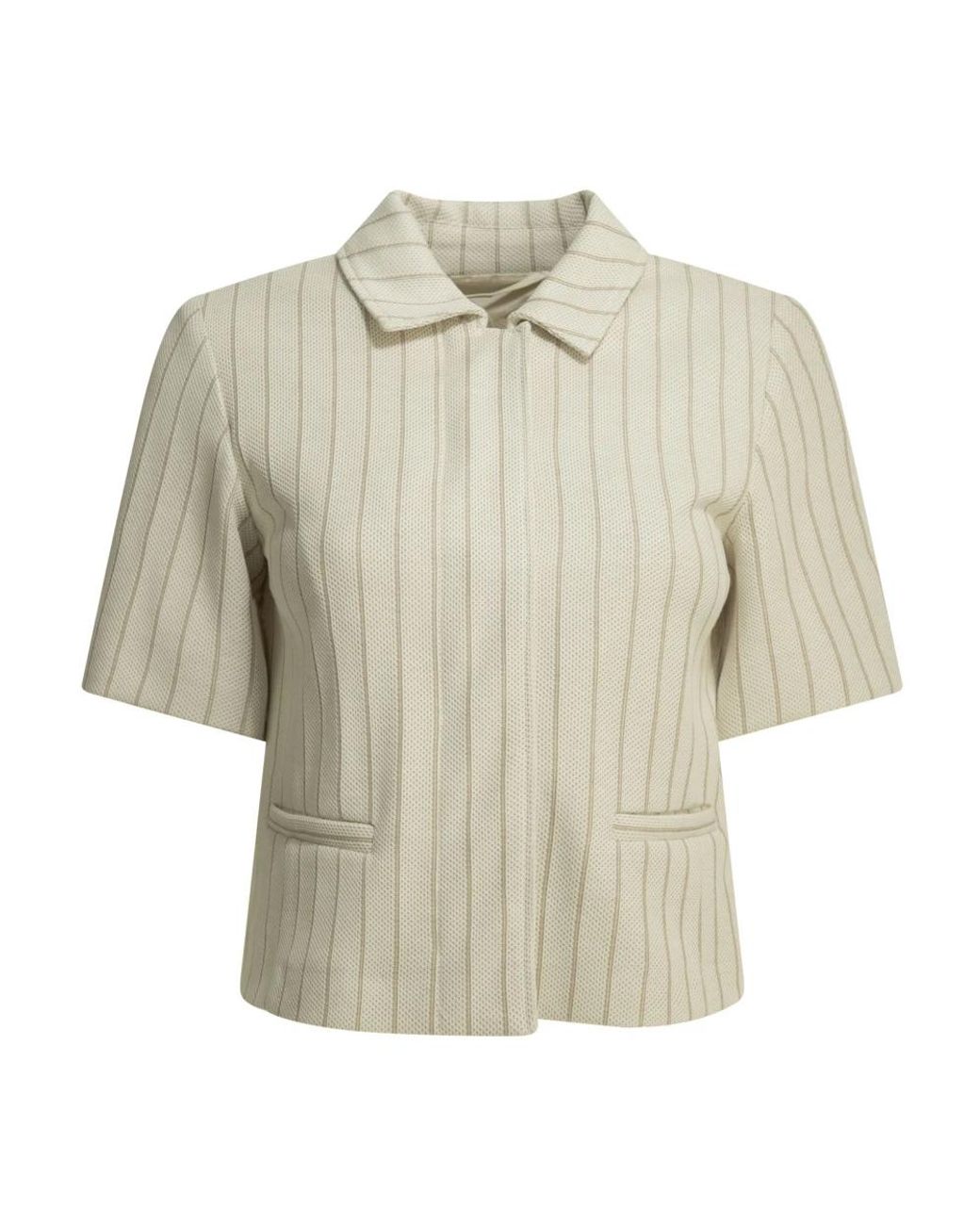 Max Mara Mxmangio Cropped Jas in het White