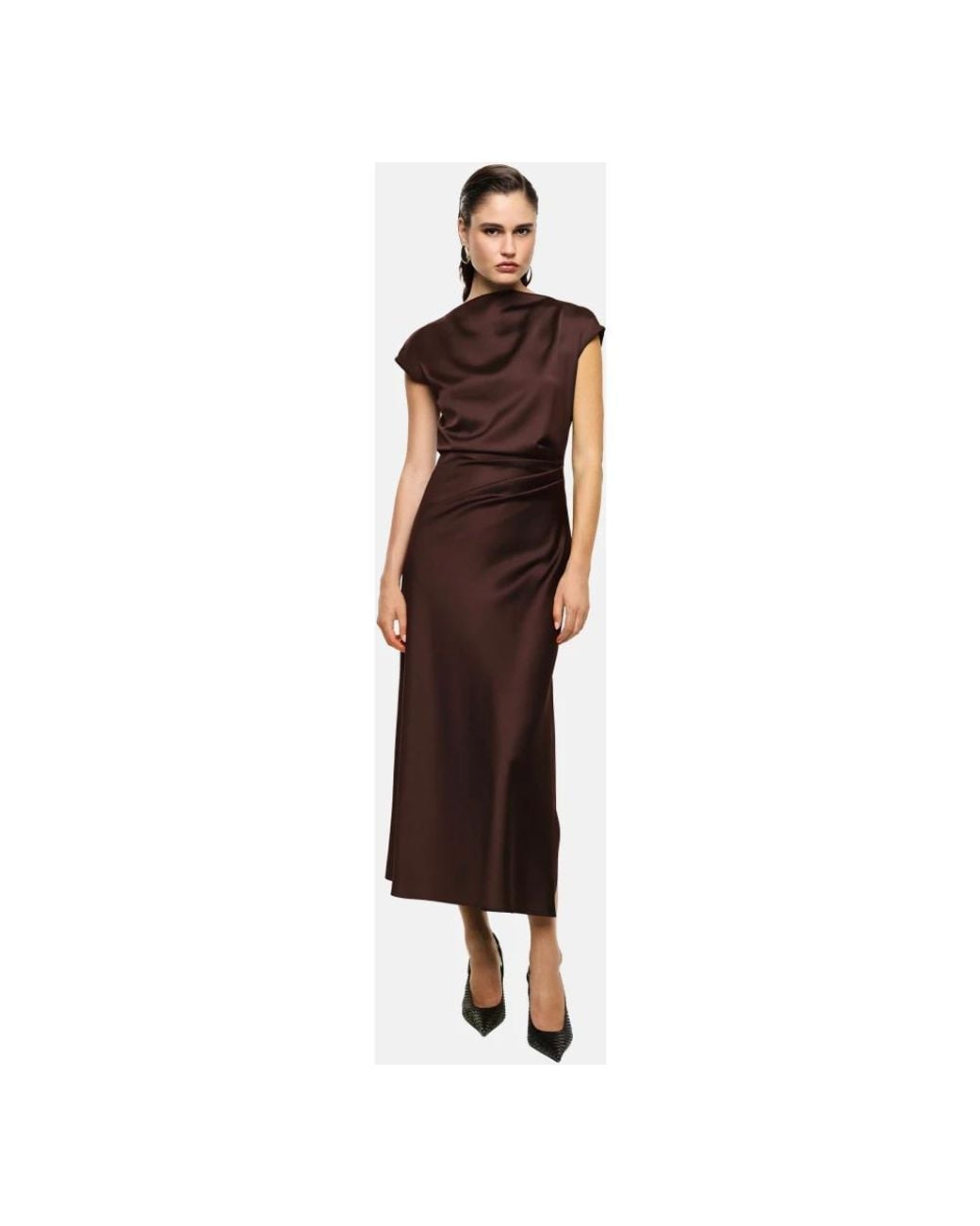 Imperial Brown Midi Dresses