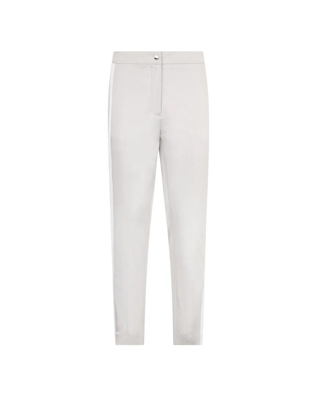 Moorer White Cropped Trousers