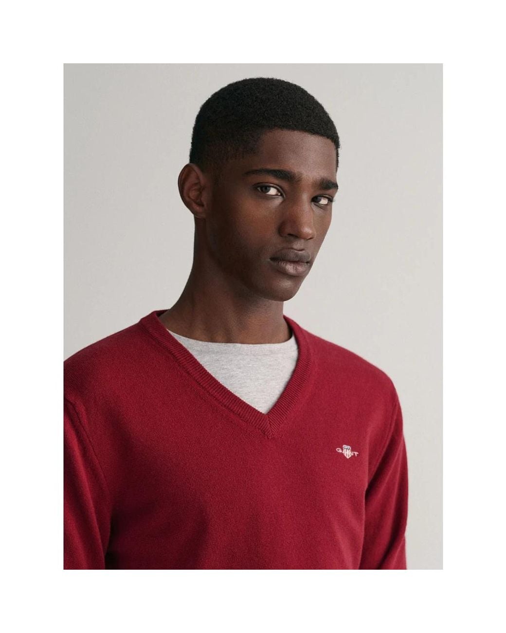 Gant Red V-Neck Knitwear for men