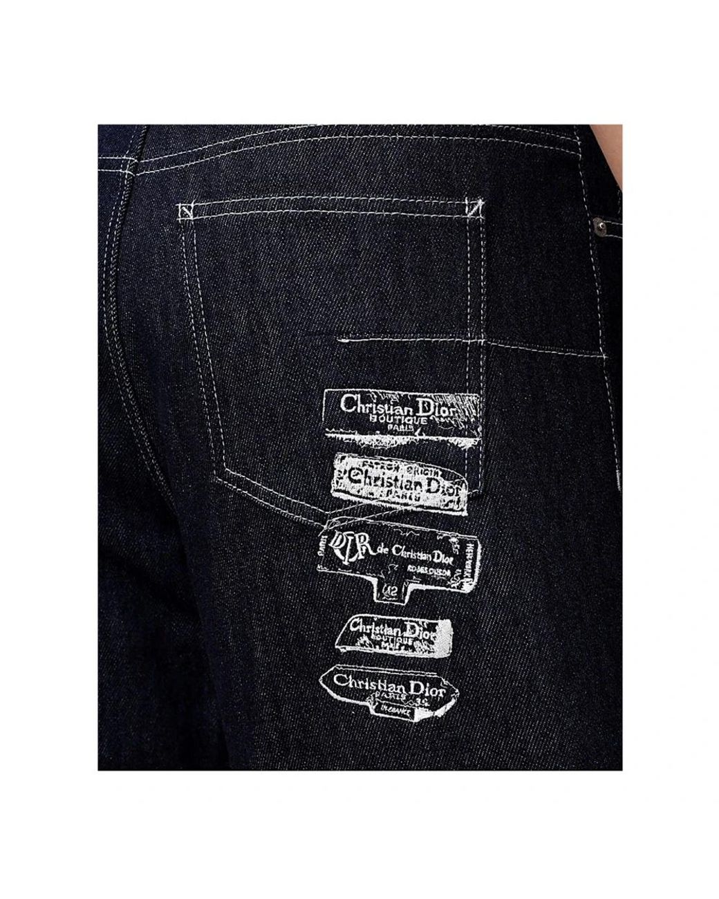 Dior Blue Straight Jeans for men