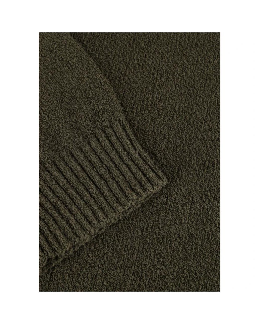 SELECTED Grüner Strick-Crew-Neck-Pullover in Green für Herren
