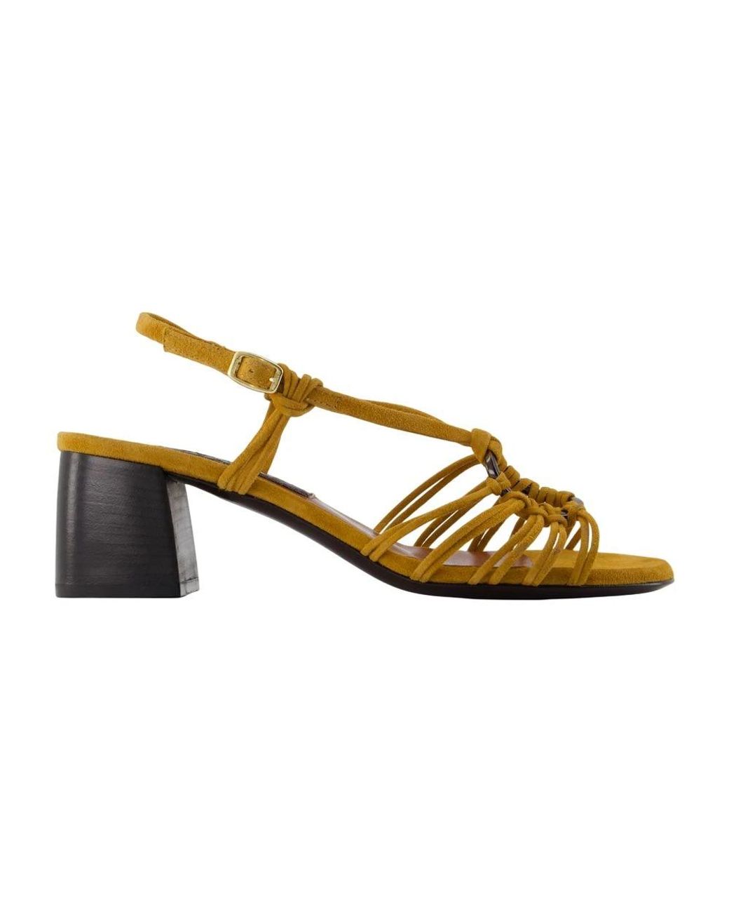CAREL PARIS Metallic High Heel Sandals