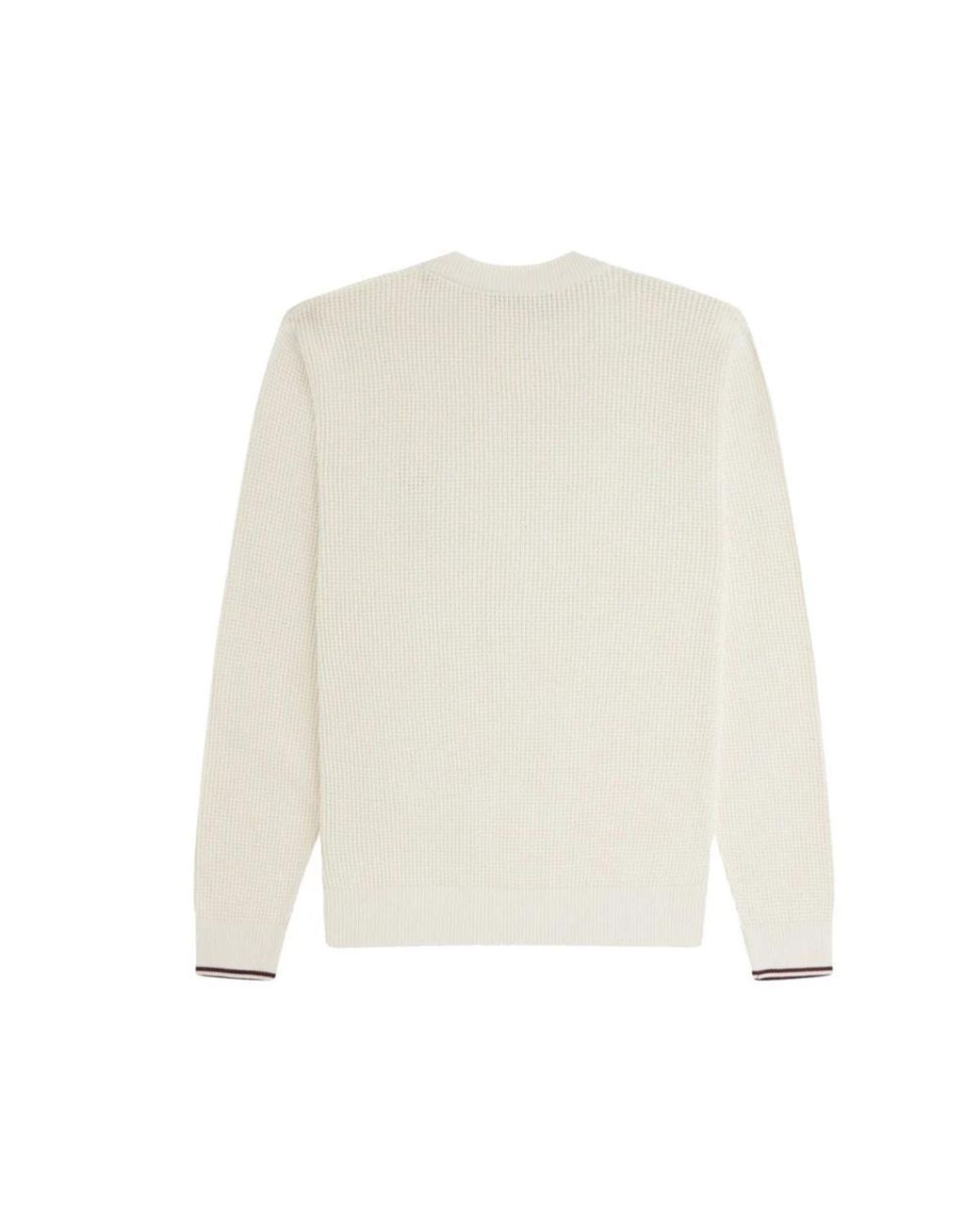 Fred Perry White Round-Neck Knitwear for men