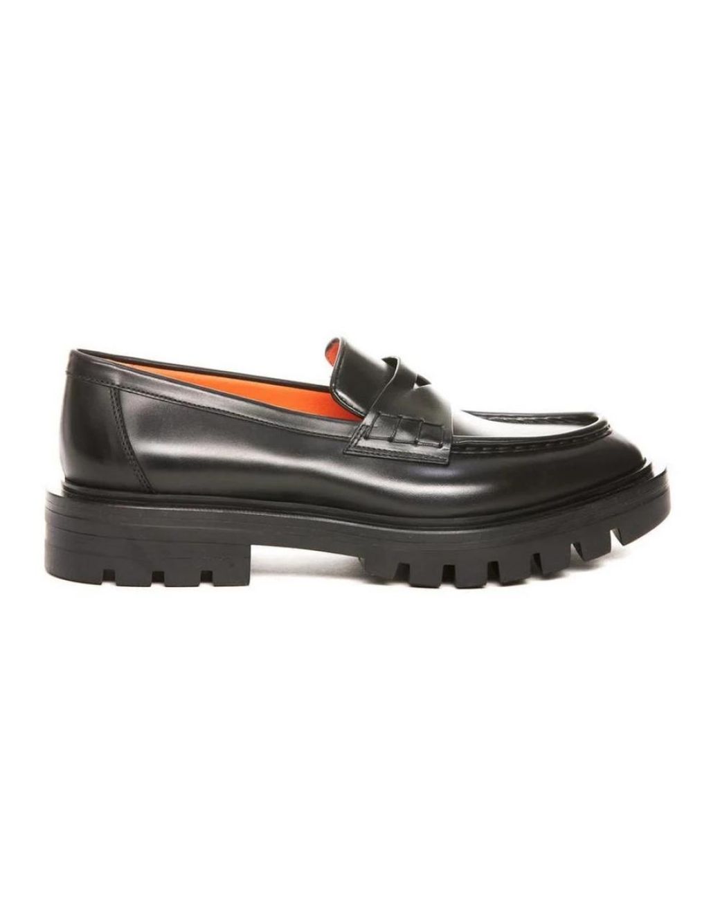 Santoni Black Moccasin