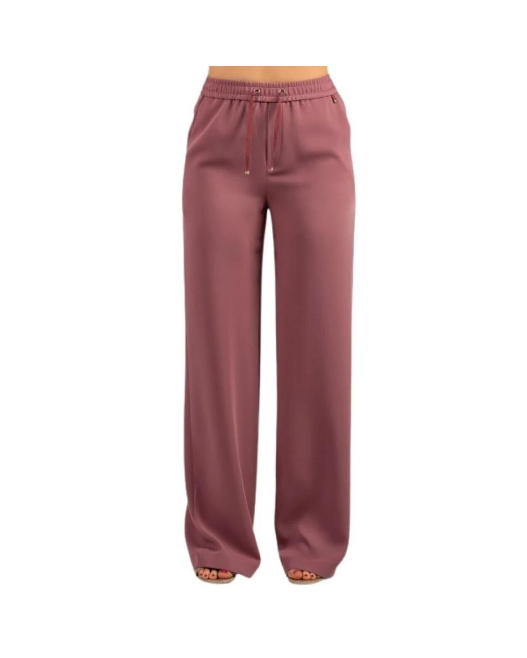 Herno Red Wide Trousers