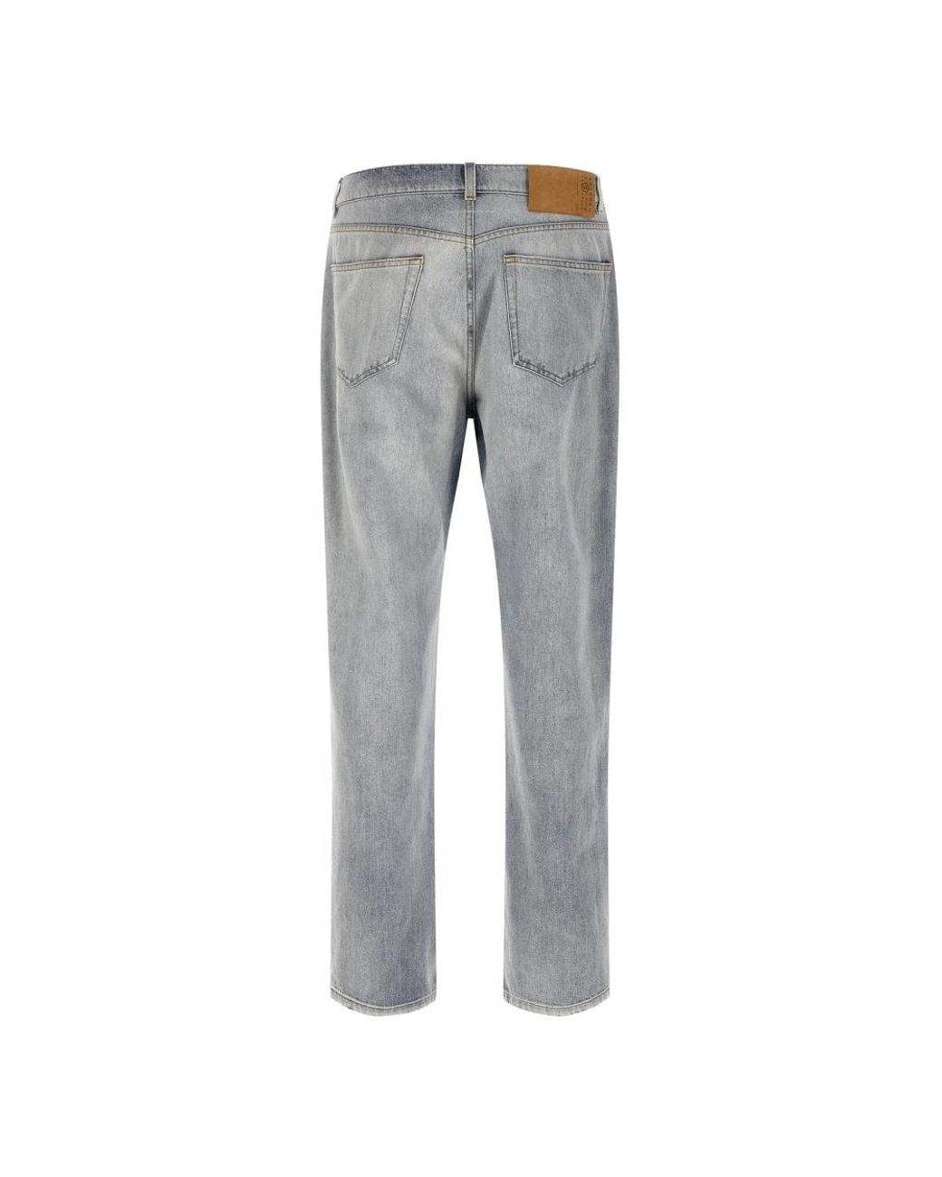 MM6 by Maison Margiela Gray Straight Jeans for men