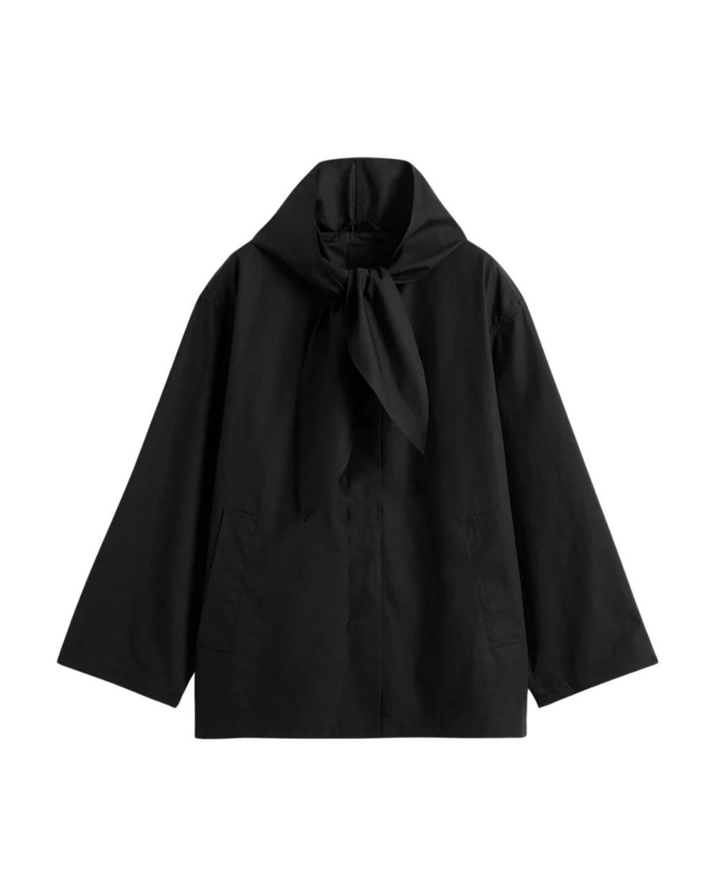 Totême Black Technical Scarf Jacket