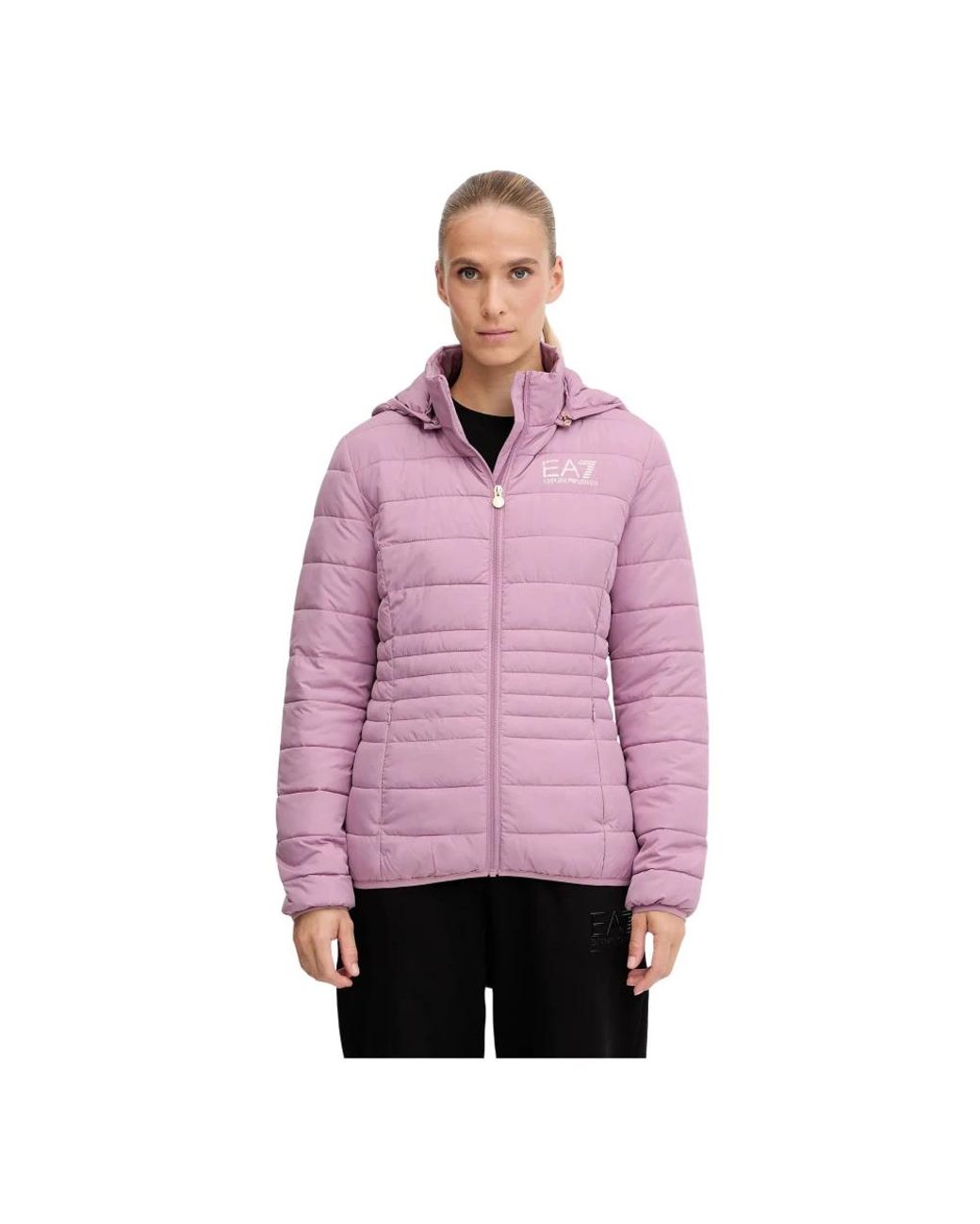 EA7 Jassen ,Roze ,Polyester 8Ntb 23 Quilted Jacket in het Pink