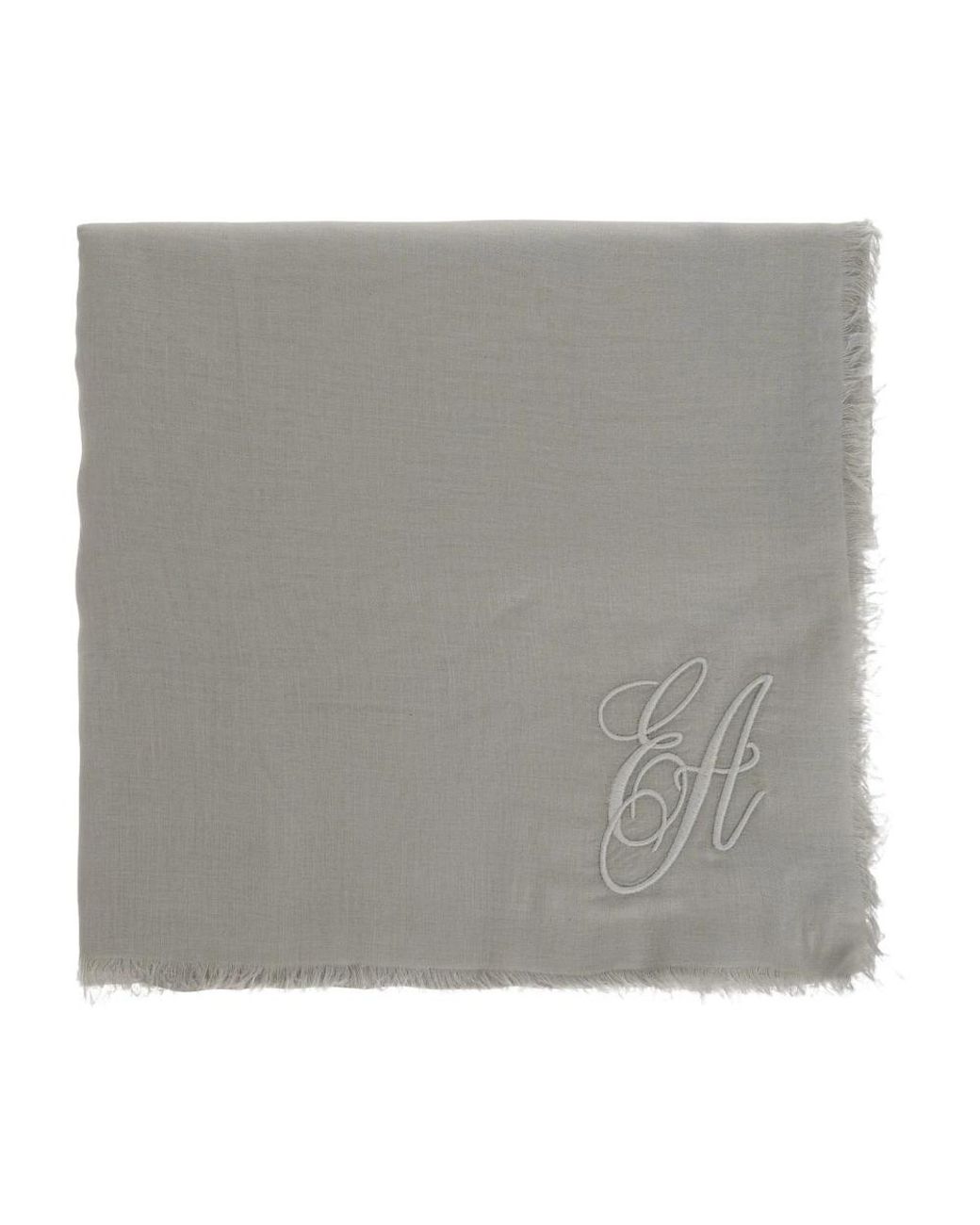 Emporio Armani Gray Silk Scarves