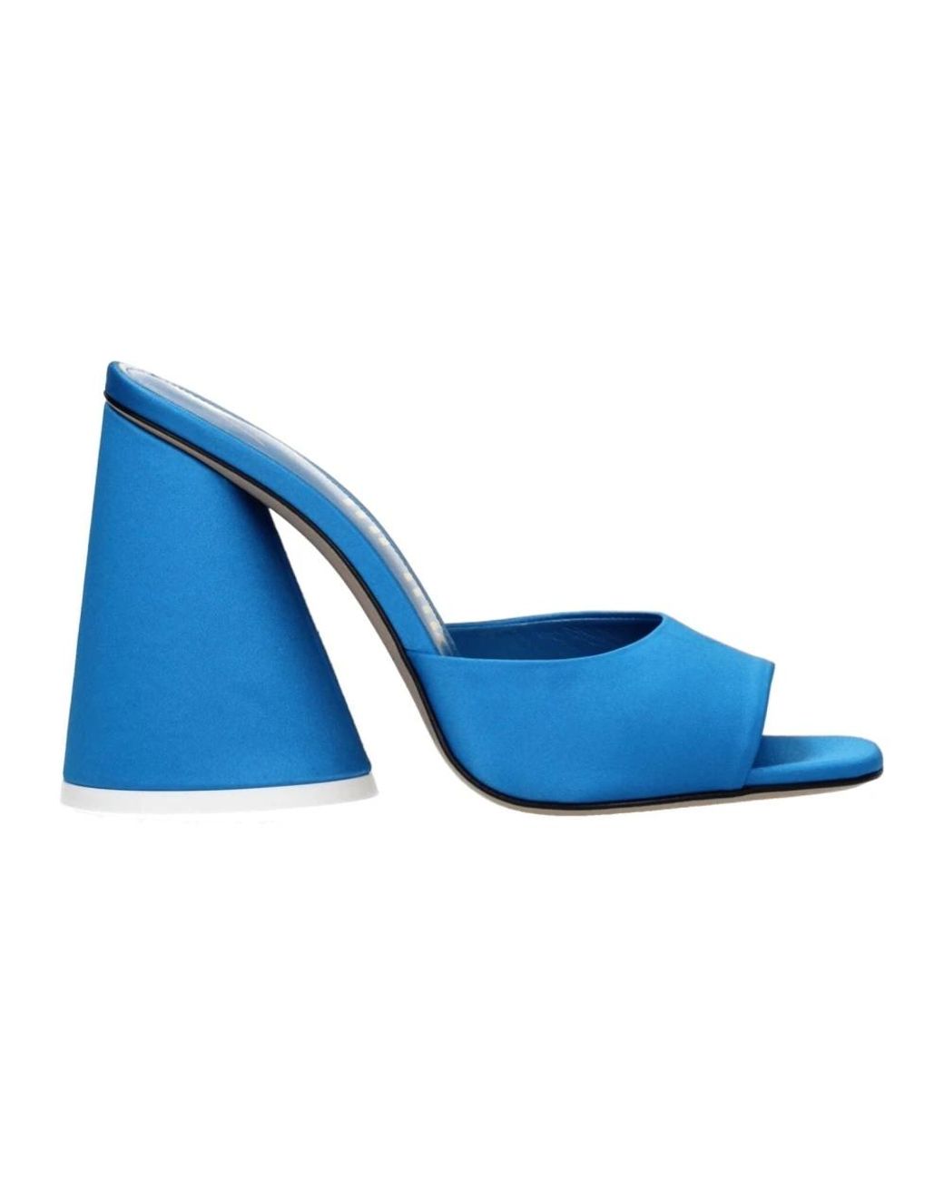 The Attico Blue Heeled Mules