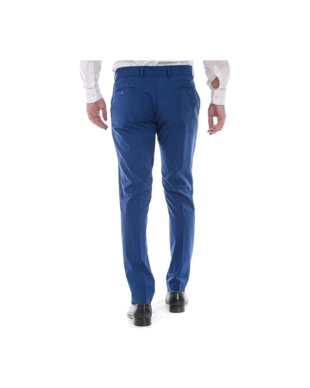 Daniele Alessandrini Blue Suit Trousers for men