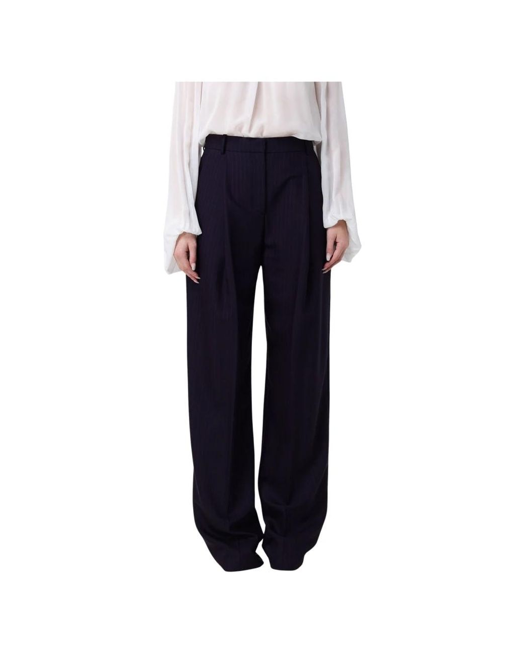 Elisabetta Franchi Blue Wide Trousers