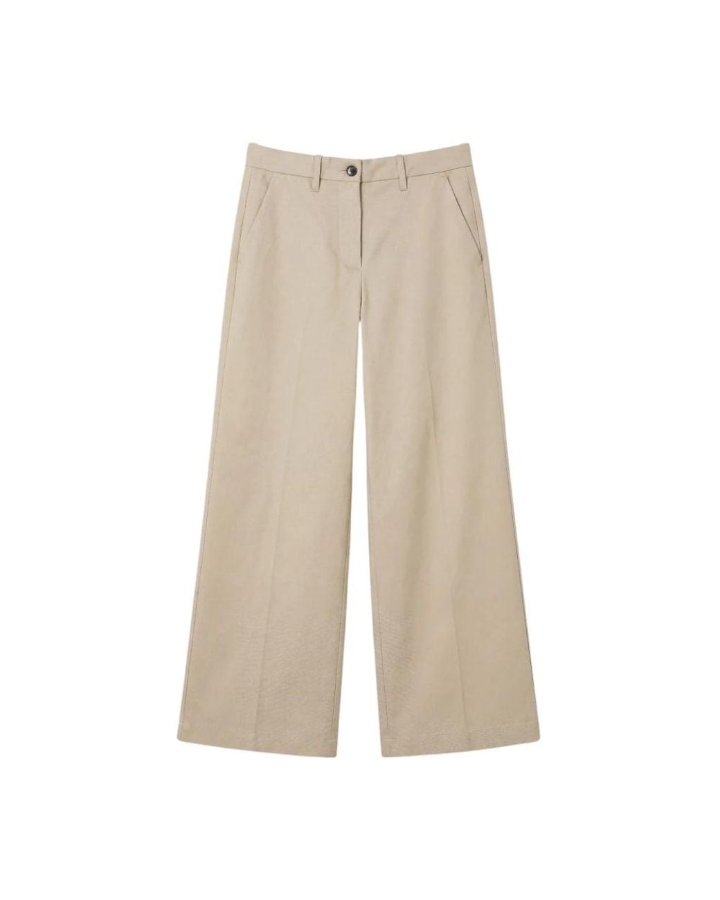 Nine:inthe:morning Natural Wide Trousers