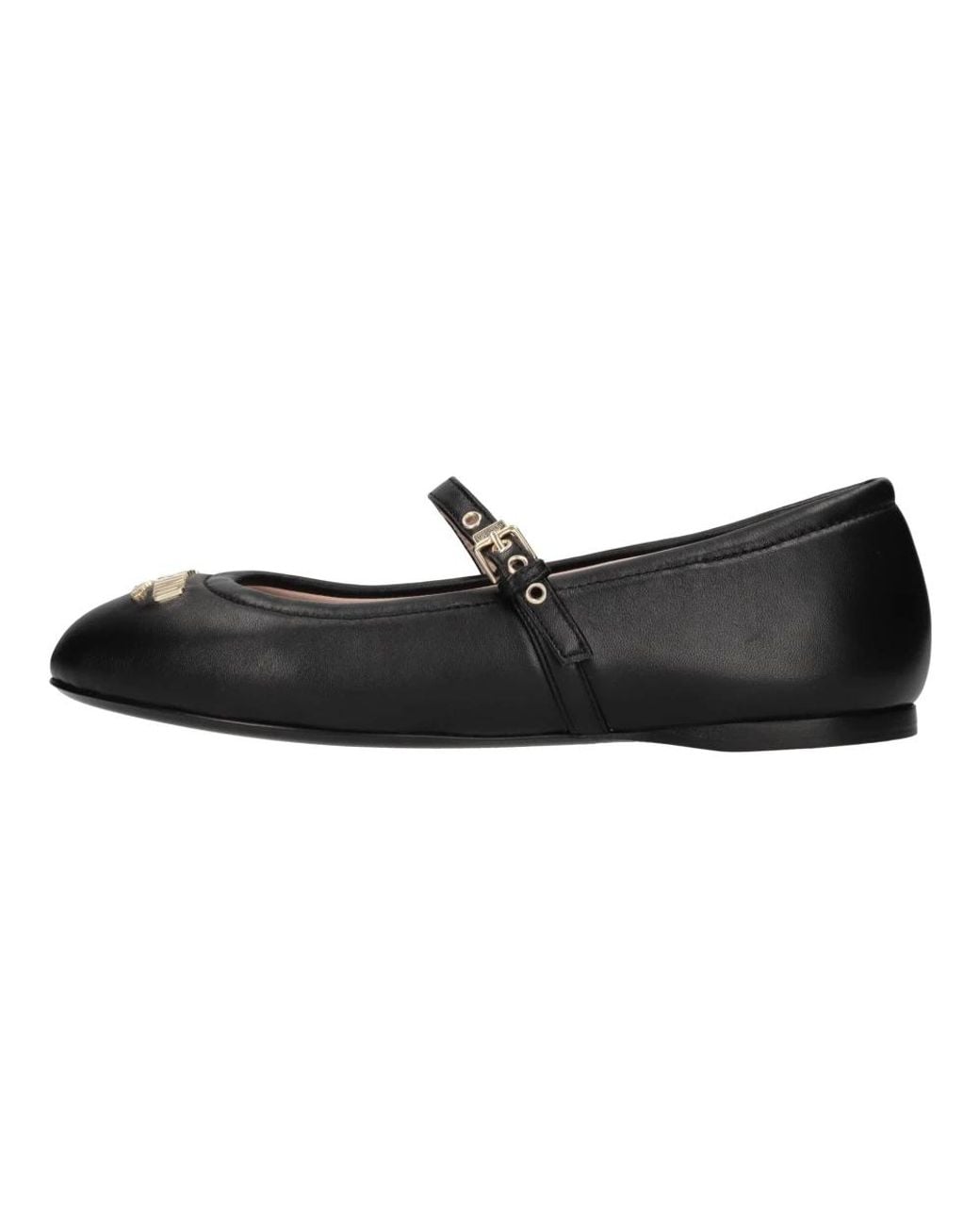 Moschino Black Ballerina Shoes