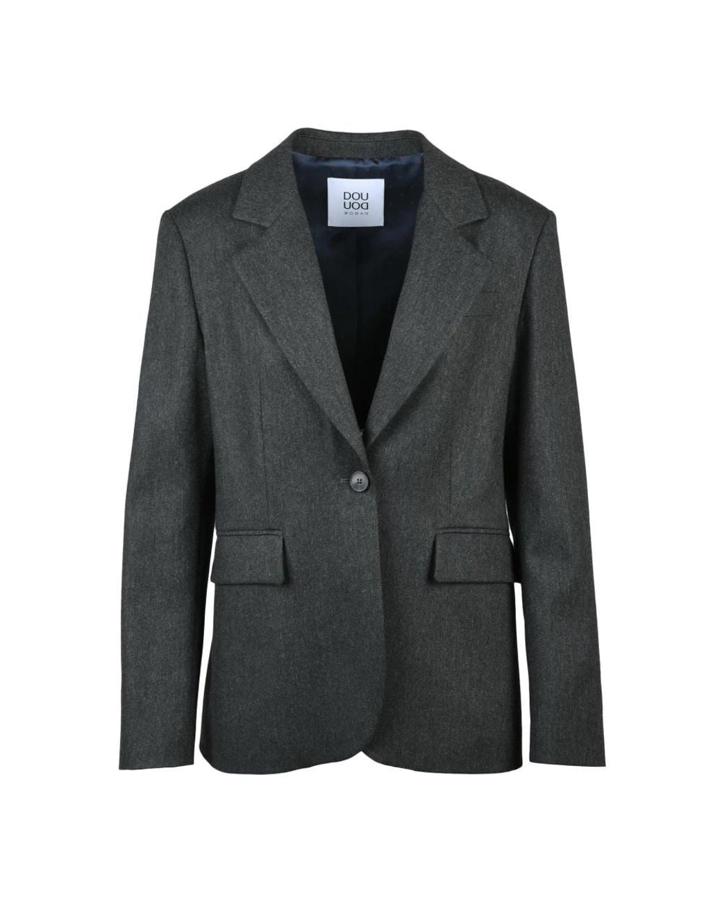 Douuod Woman Black Blazers