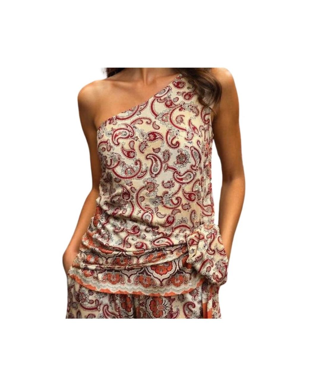 Maliparmi Brown Sleeveless Tops