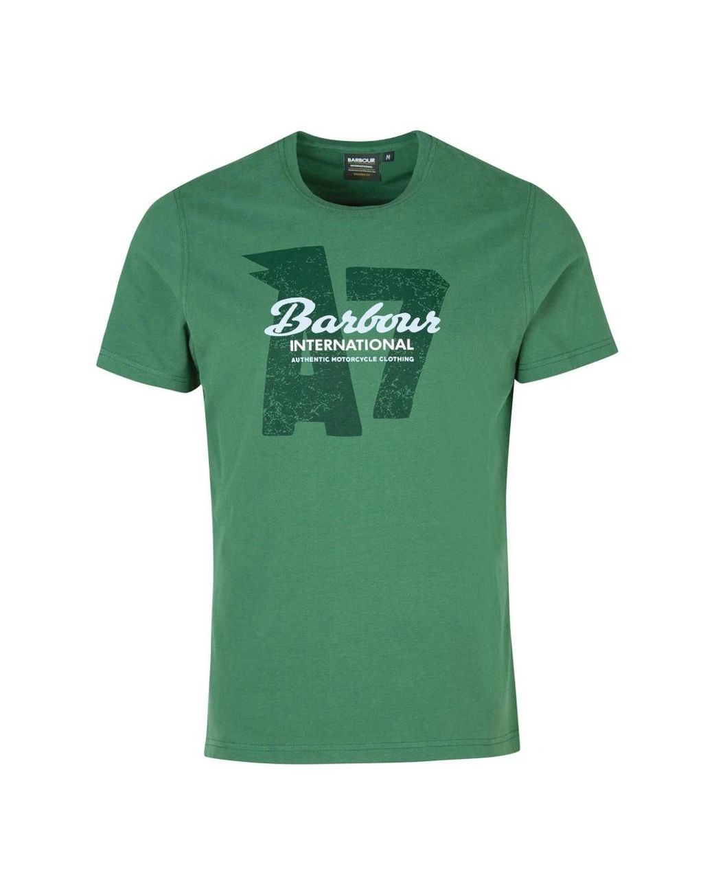 Barbour Tops ,Groen ,Katoen Grafische Print Racing T-Shirt in het Green voor heren