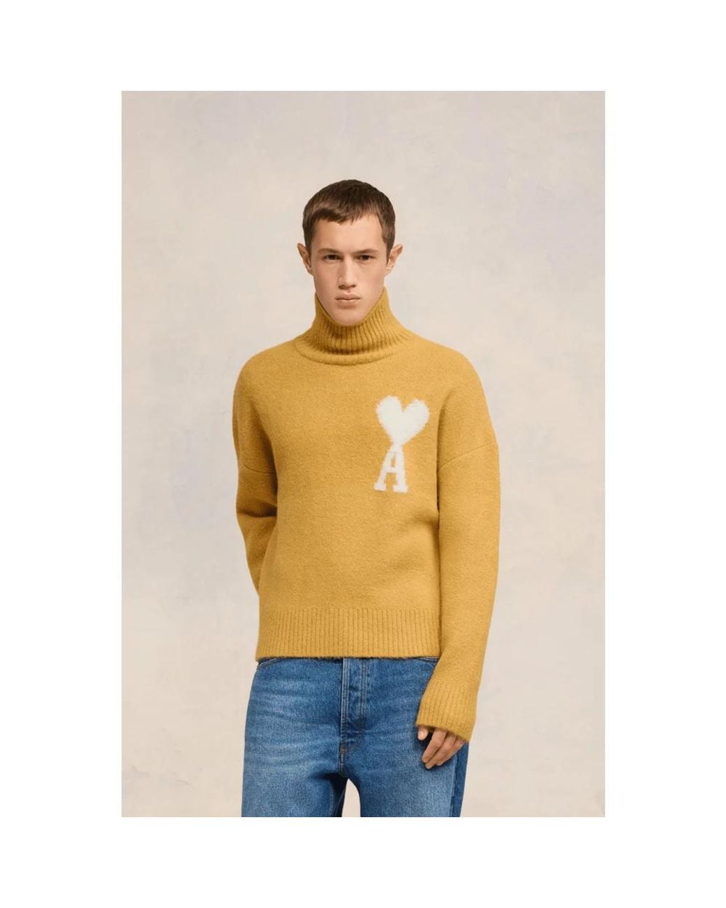 AMI Yellow Turtlenecks for men