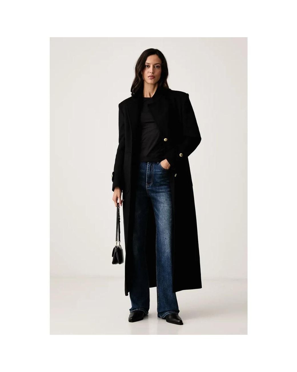 Single-Breasted Coats Pinko de color Black