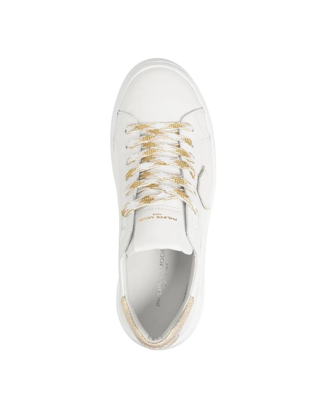Sneakers Pelle-Donna di Philippe Model in White