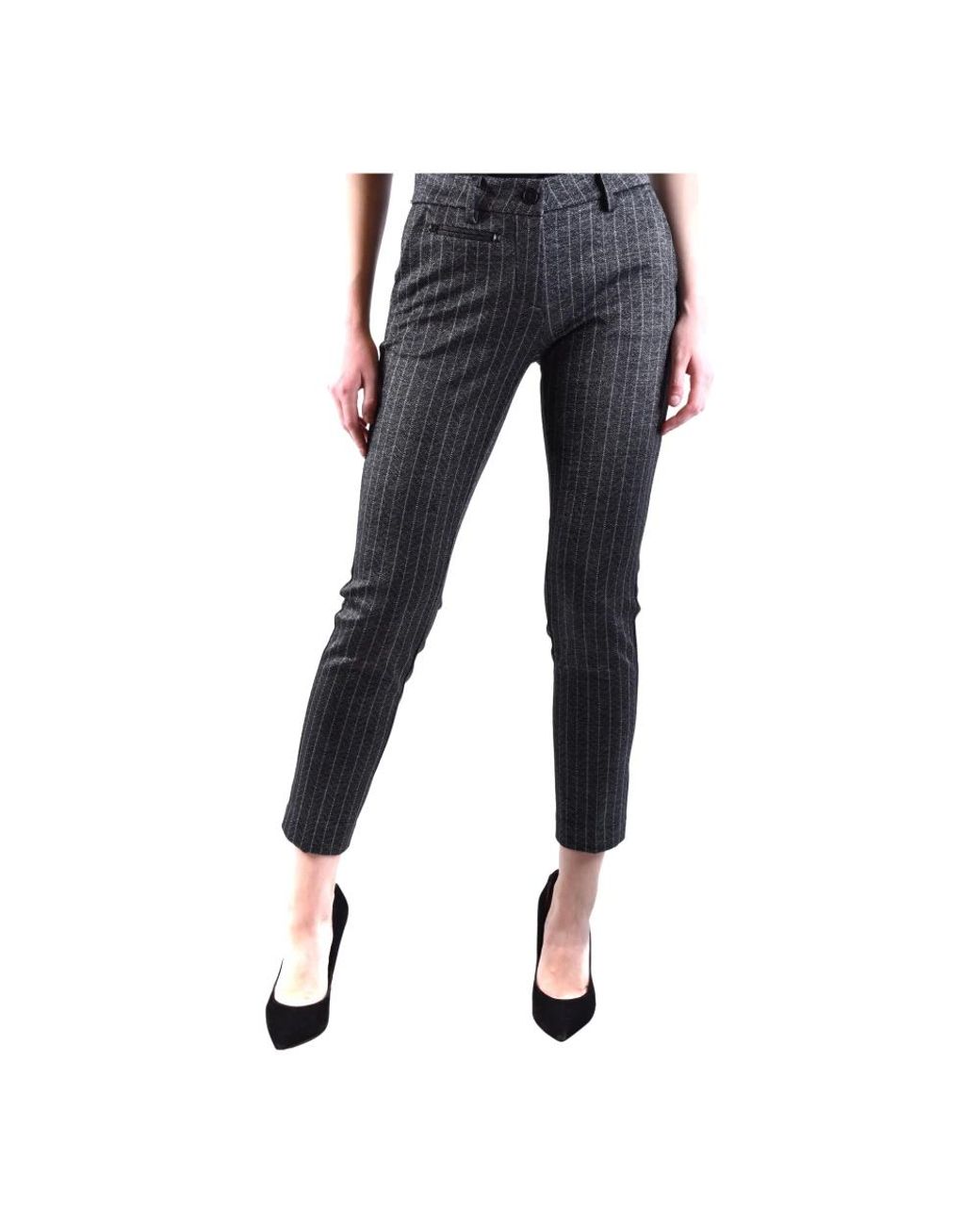 Mason's Black Cropped Trousers