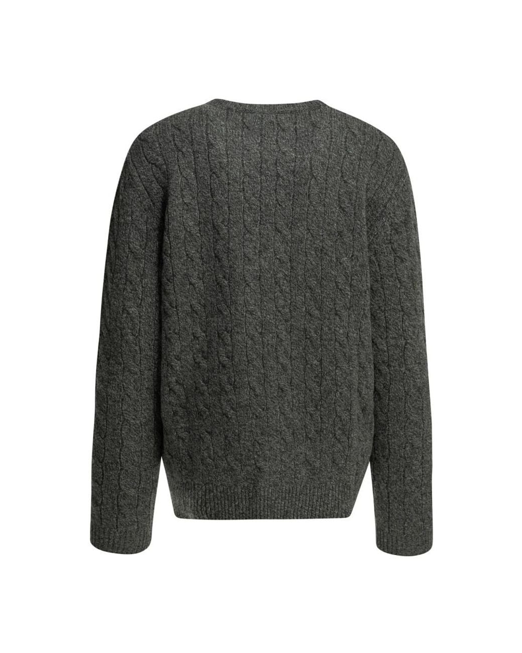 Valentino Gray Round-Neck Knitwear