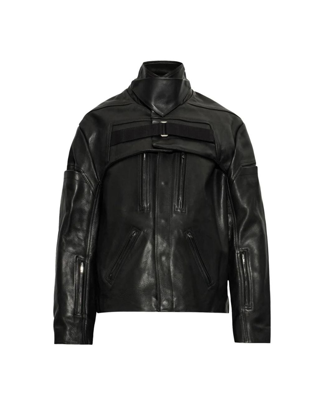 Leather Jackets Rick Owens de hombre de color Black