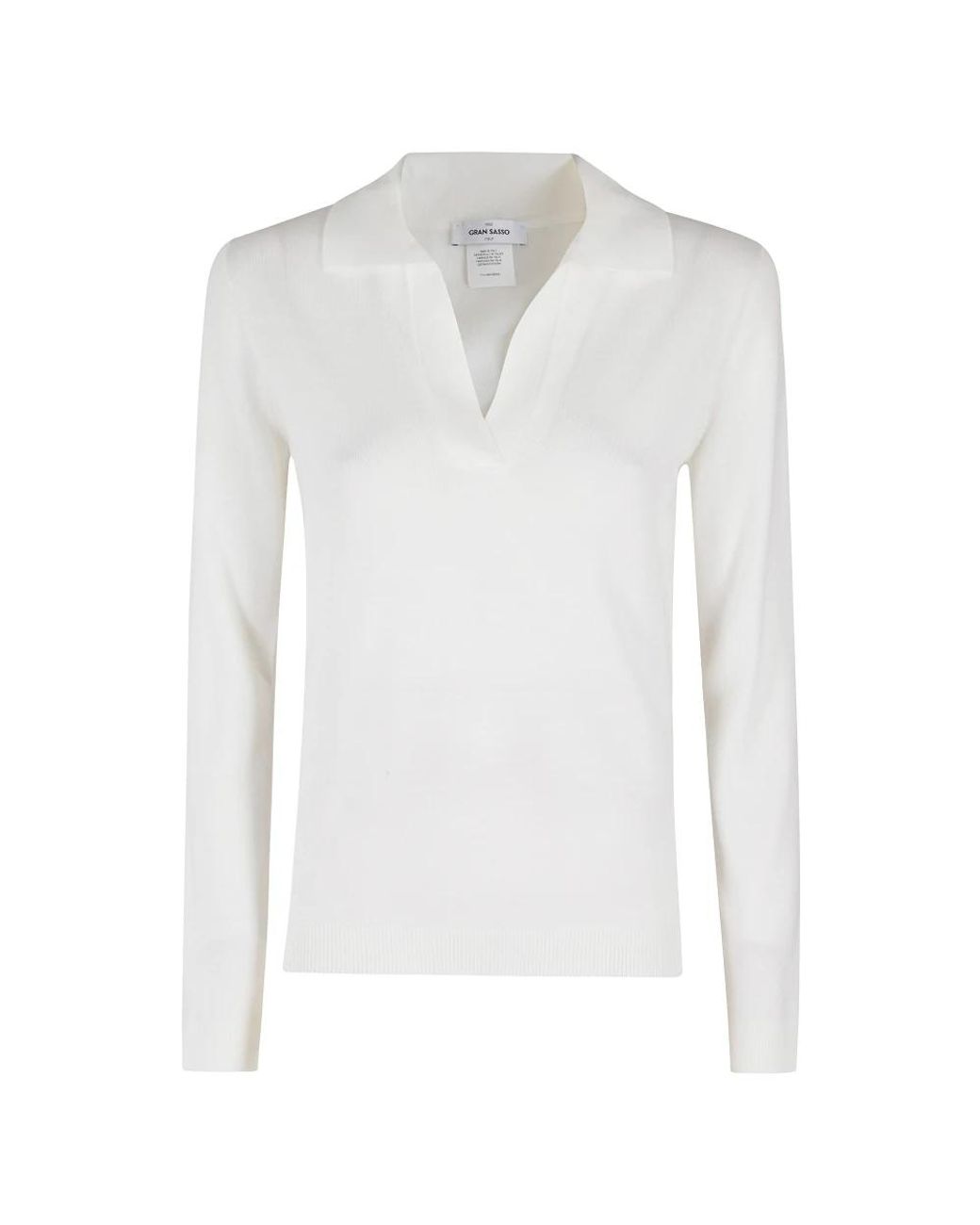 Gran Sasso Polo Sweater in het White