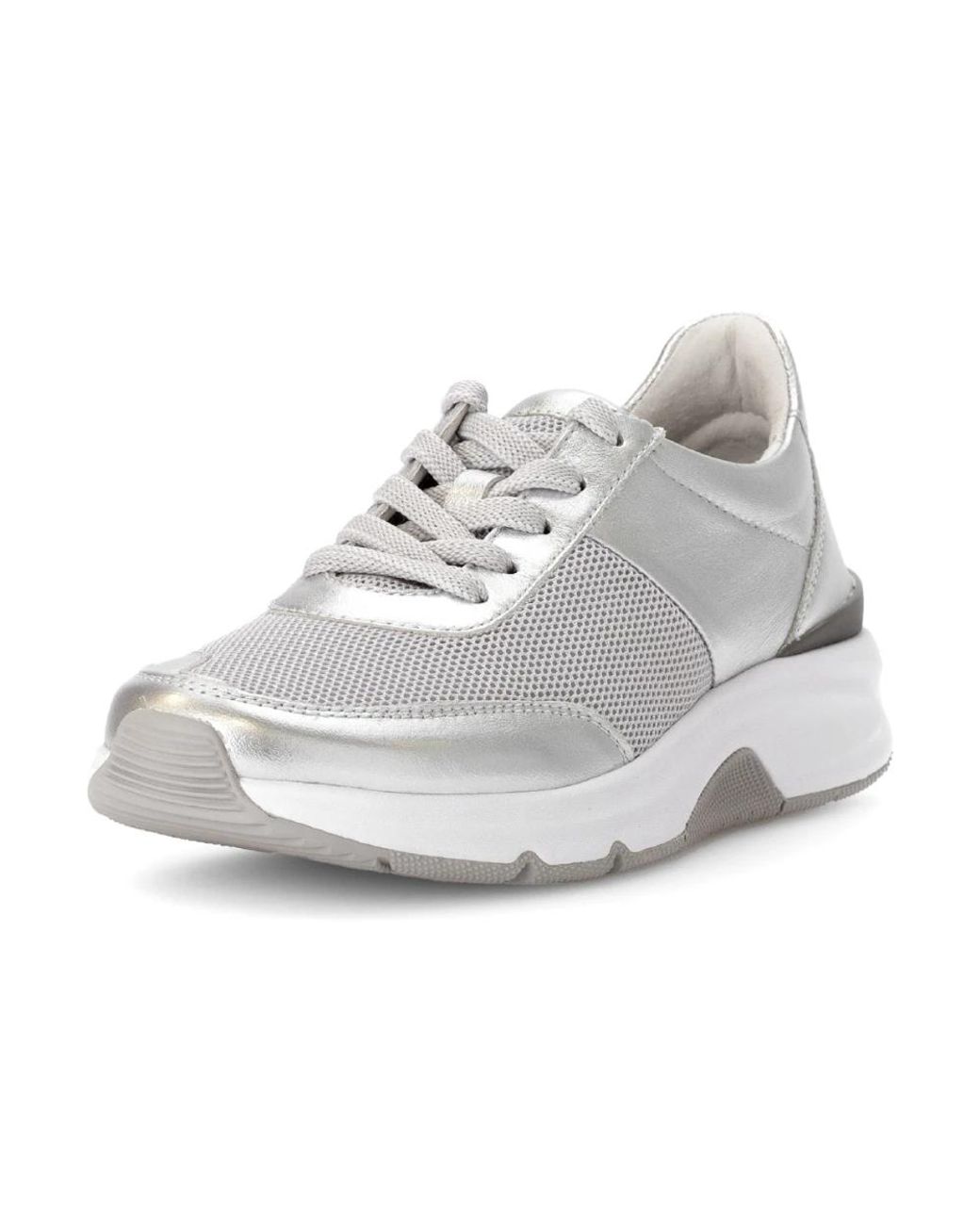 Gabor White Rollender sneaker - silber