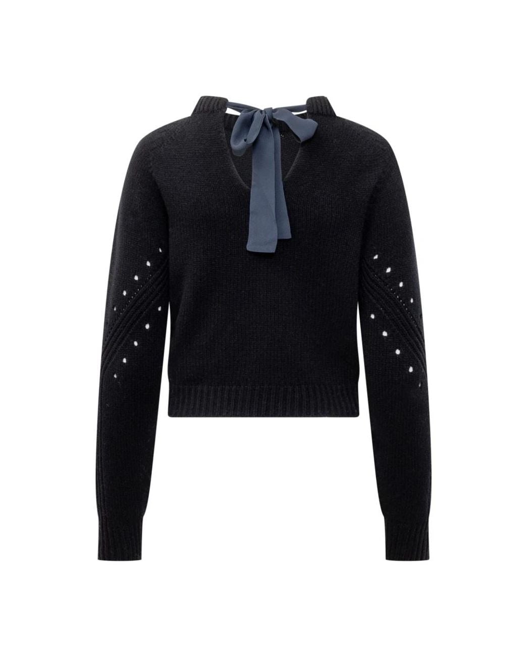 Semicouture Blue V-Neck Knitwear