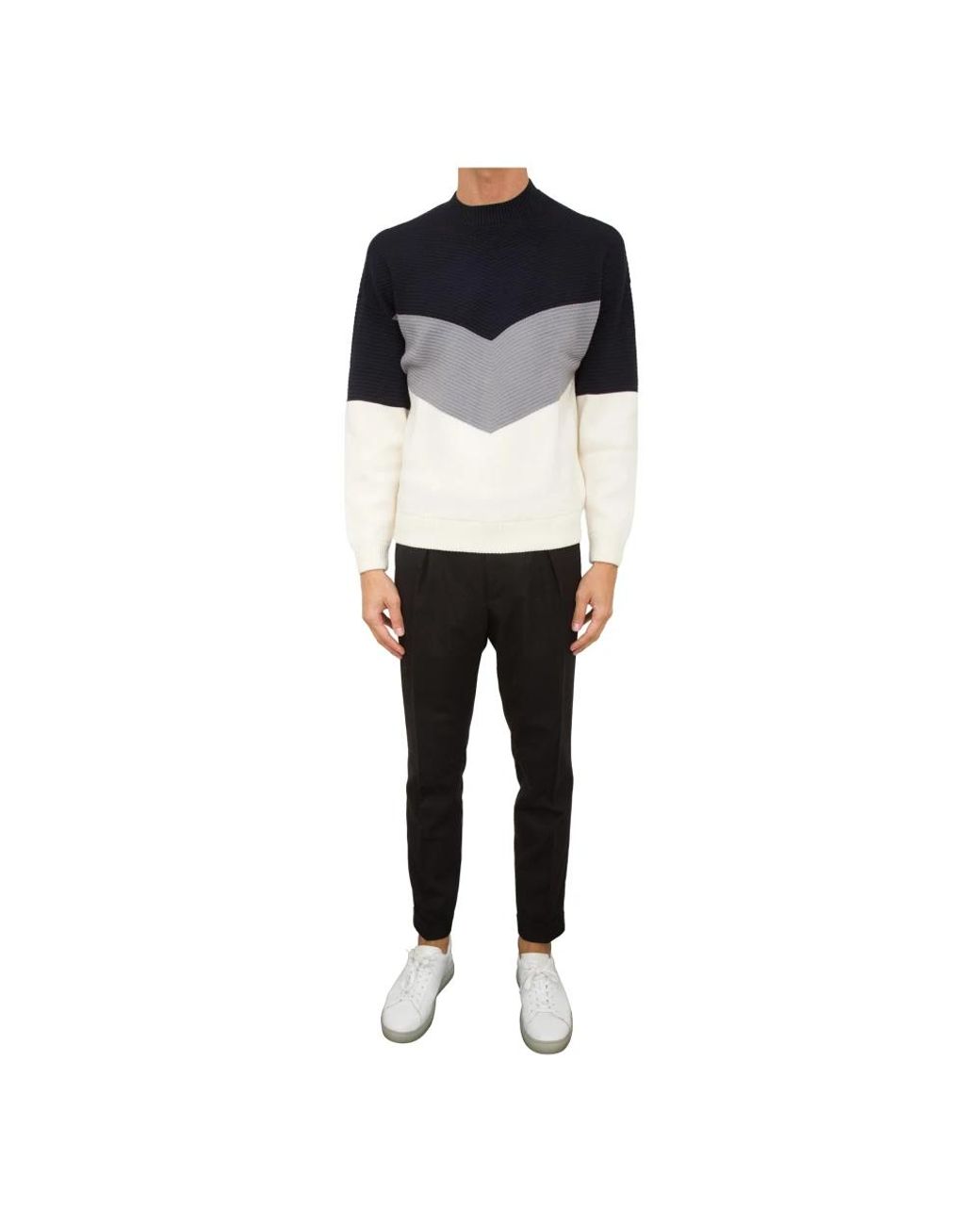 Emporio Armani Black Round-Neck Knitwear for men