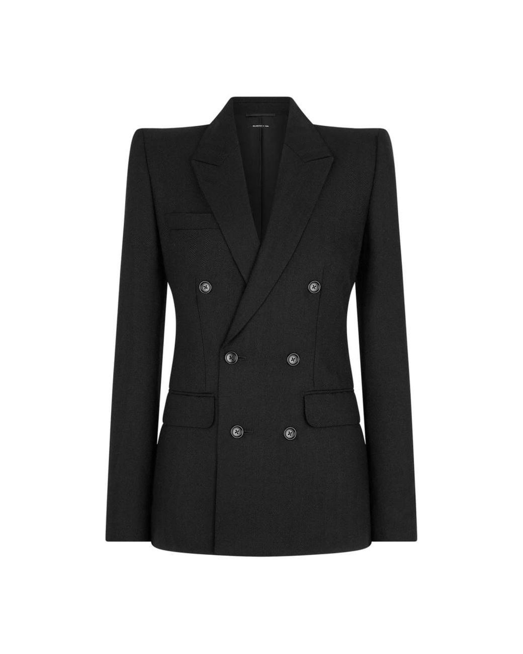 Tom Ford Sharp Herringbone Double Breasted Jacket in het Black