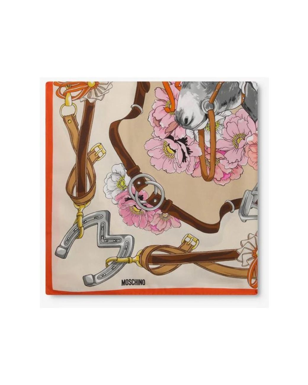 Silky Scarves Moschino de color Metallic