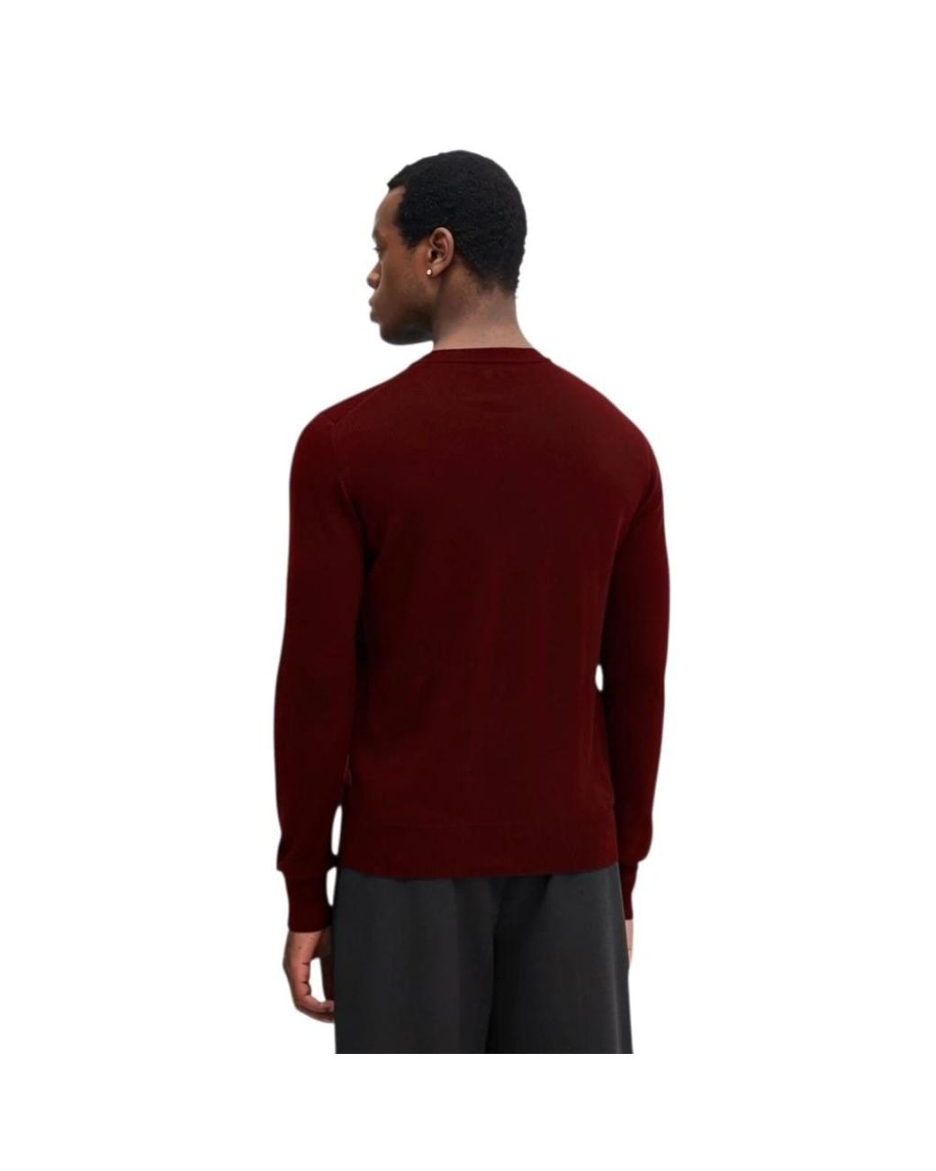 Emporio Armani Red Round-Neck Knitwear for men