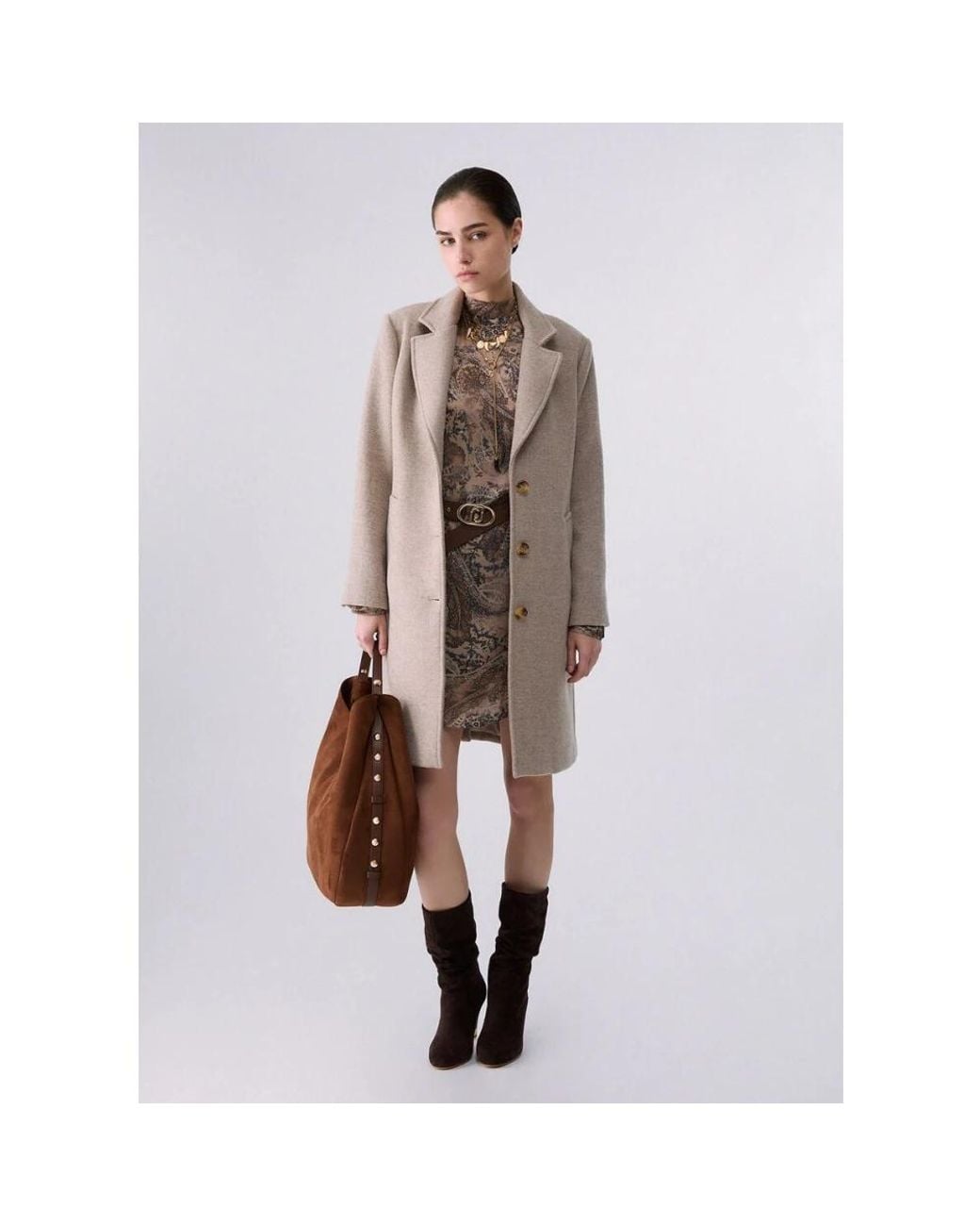 Liu Jo Brown Single-Breasted Coats