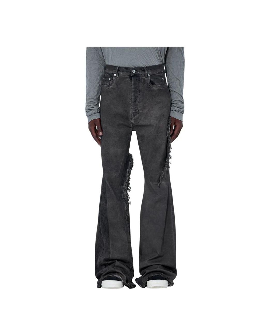 Rick Owens Gray Flare Jeans for men