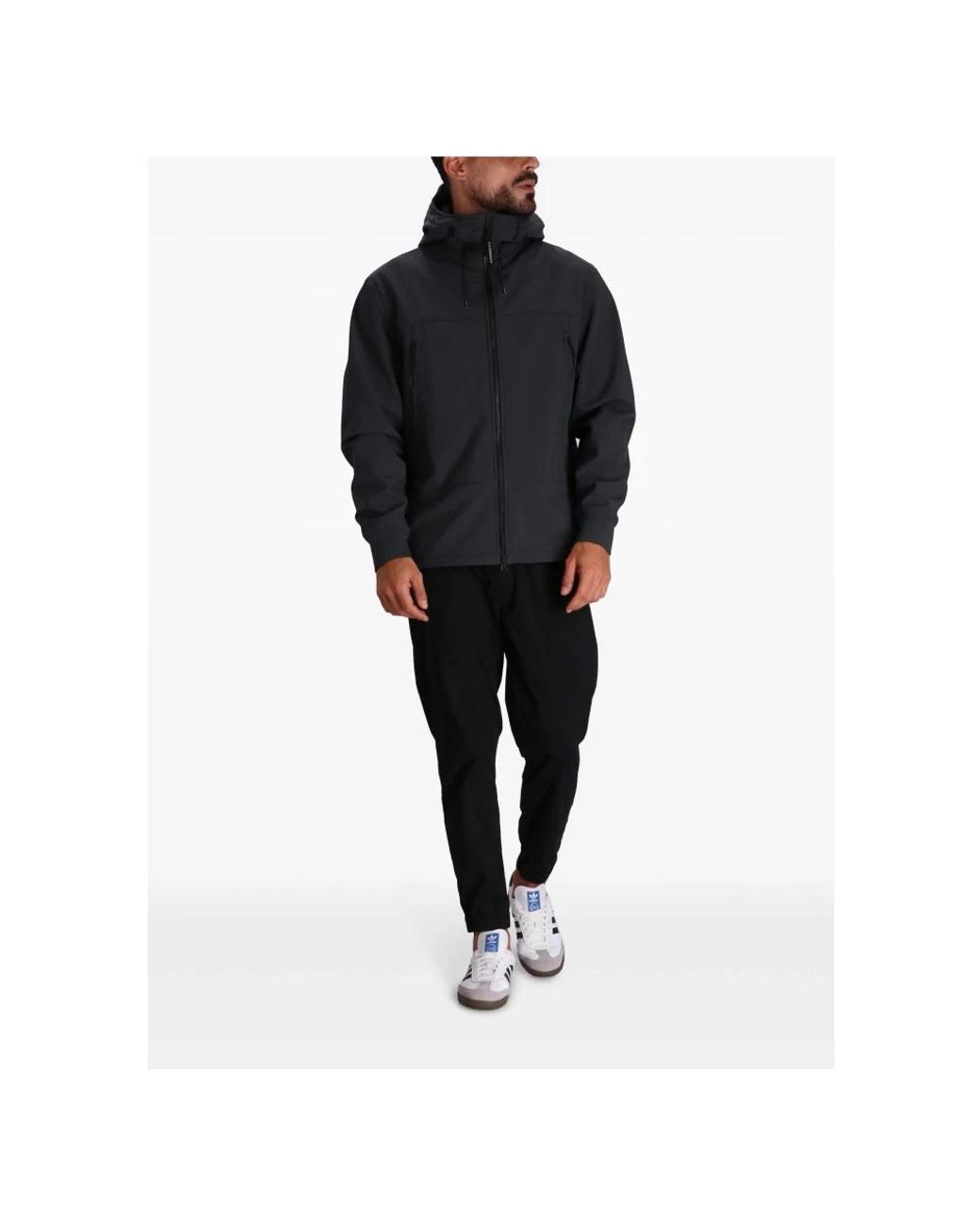C P Company Black Winter Jackets for men