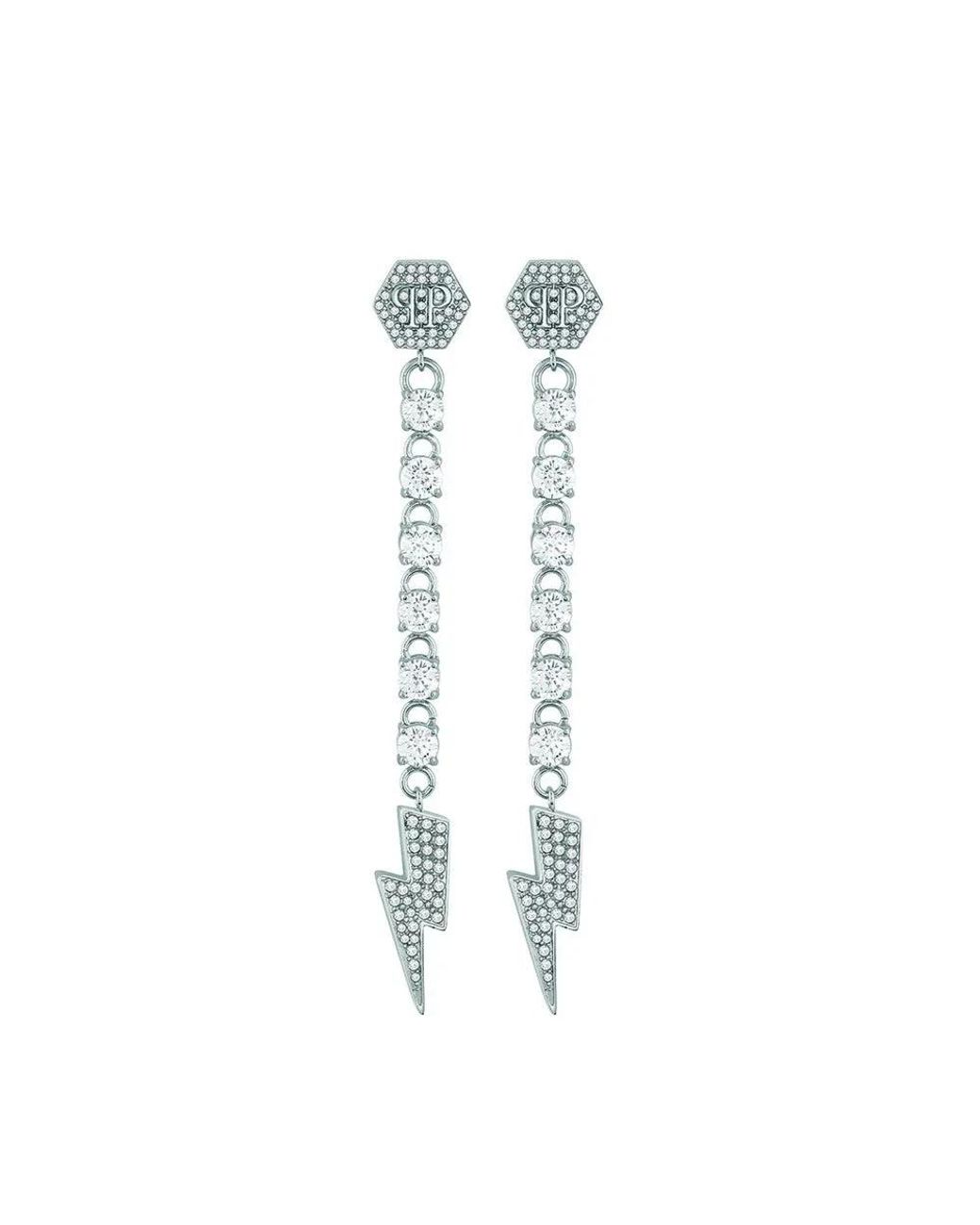 Earrings Philipp Plein de color Metallic