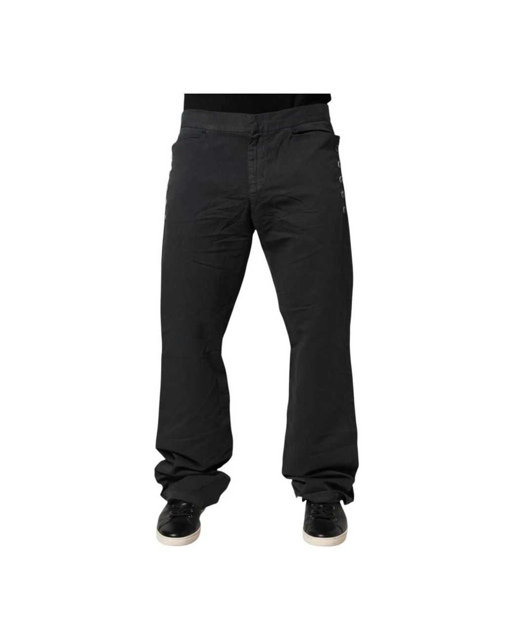 Just Cavalli Black Wide Trousers for men