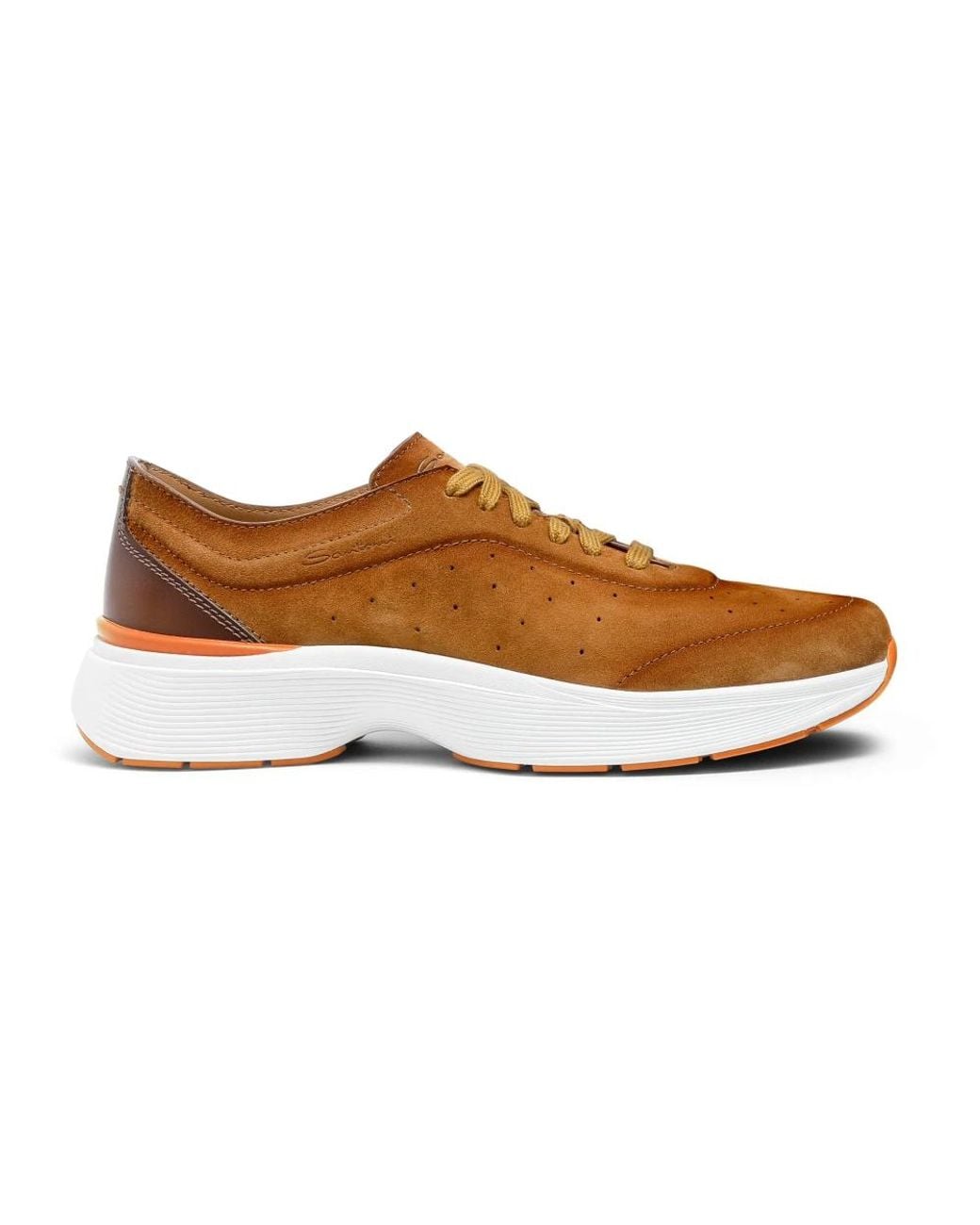Santoni Hellbraune Easy Bounce Sneakers Für Herren Aus Wildleder Und Leder in Brown für Herren
