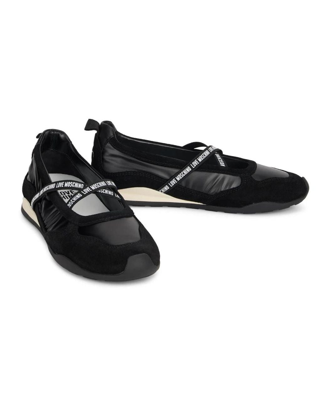 Love Moschino Black Ballerina Shoes