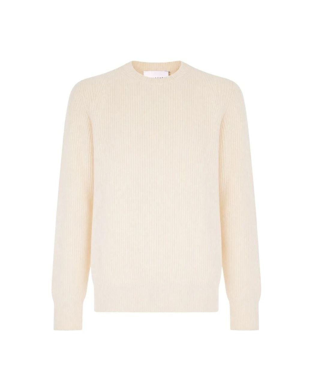 Amaranto White Round-Neck Knitwear for men