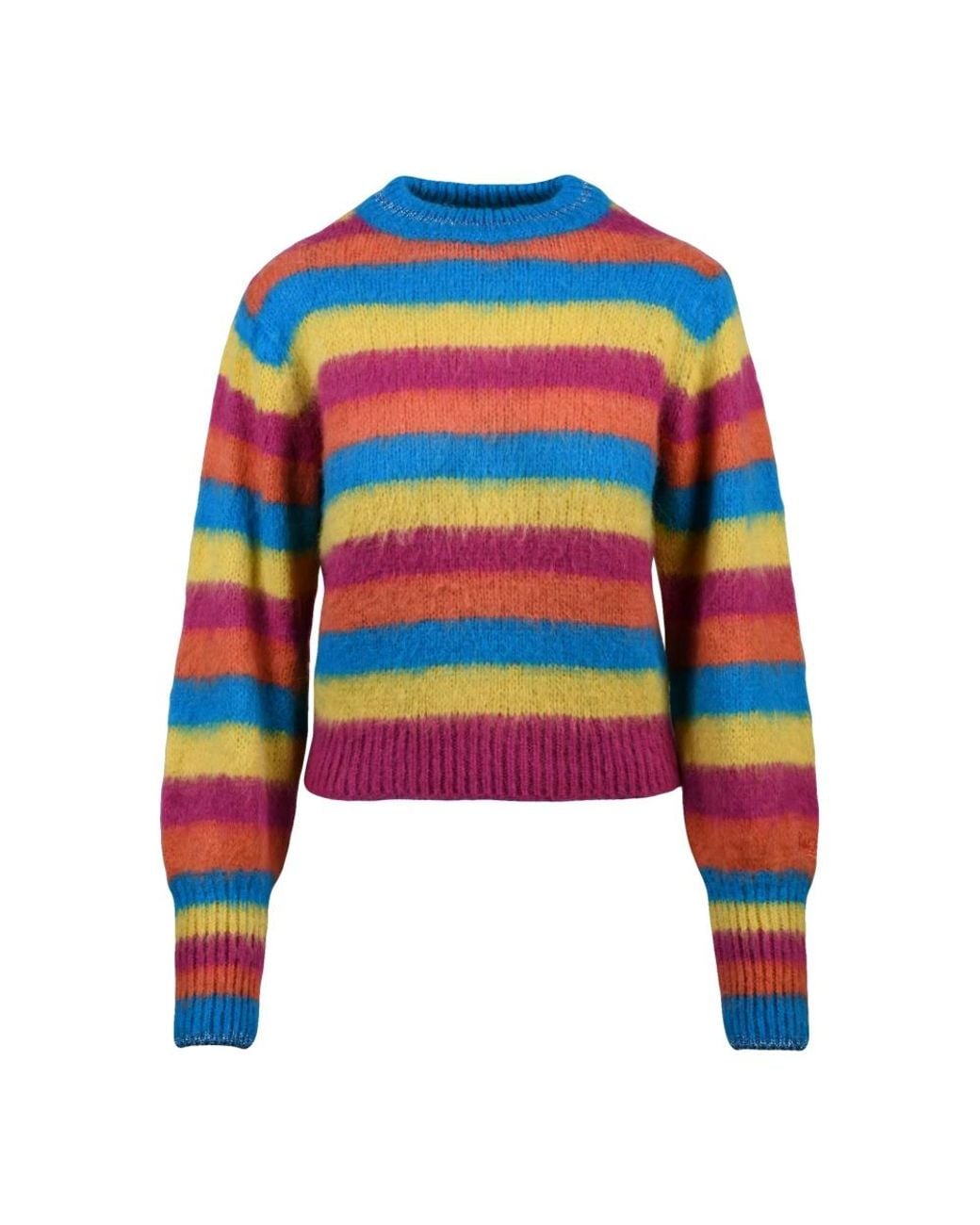 Mc2 Saint Barth Blue Round-Neck Knitwear