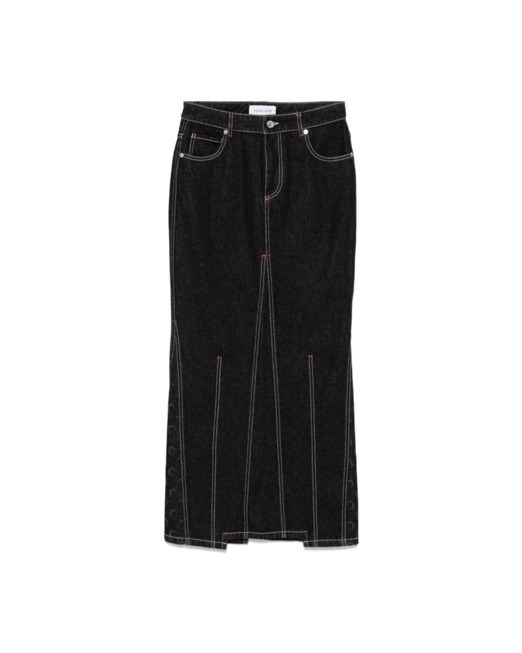 MARINE SERRE Black Denim Skirts