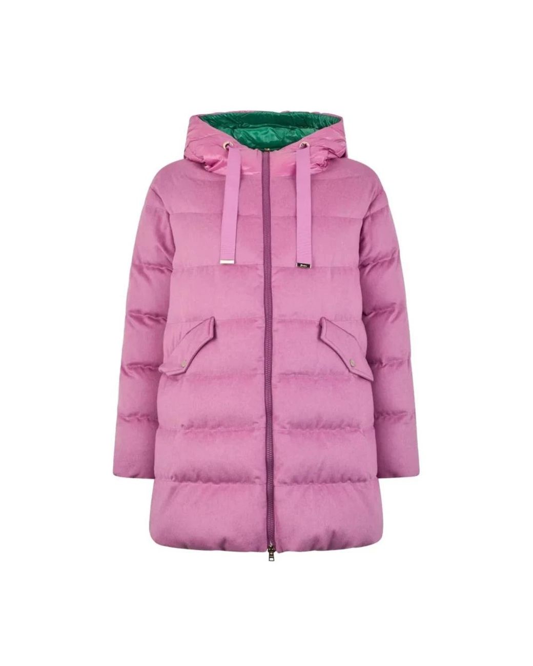 Herno Jassen ,Roze ,Kasjmier Cashmere Donsjas in het Pink