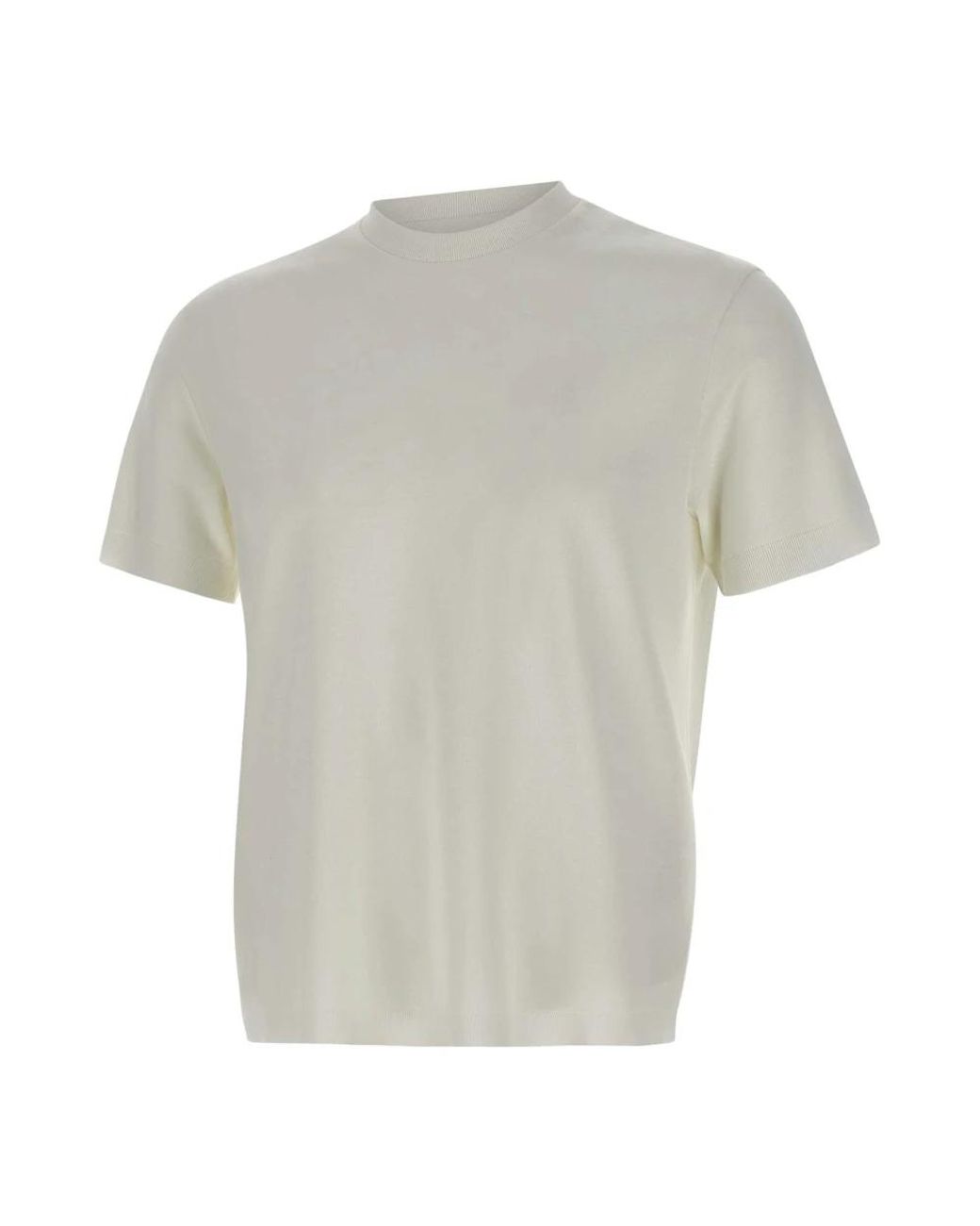 Herno Witte Katoenen Crew Neck T-Shirt in het Gray voor heren