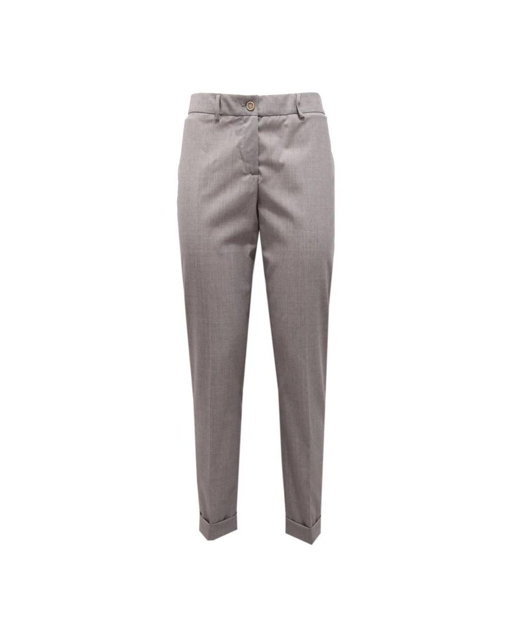 Fabiana Filippi Gray Straight Trousers