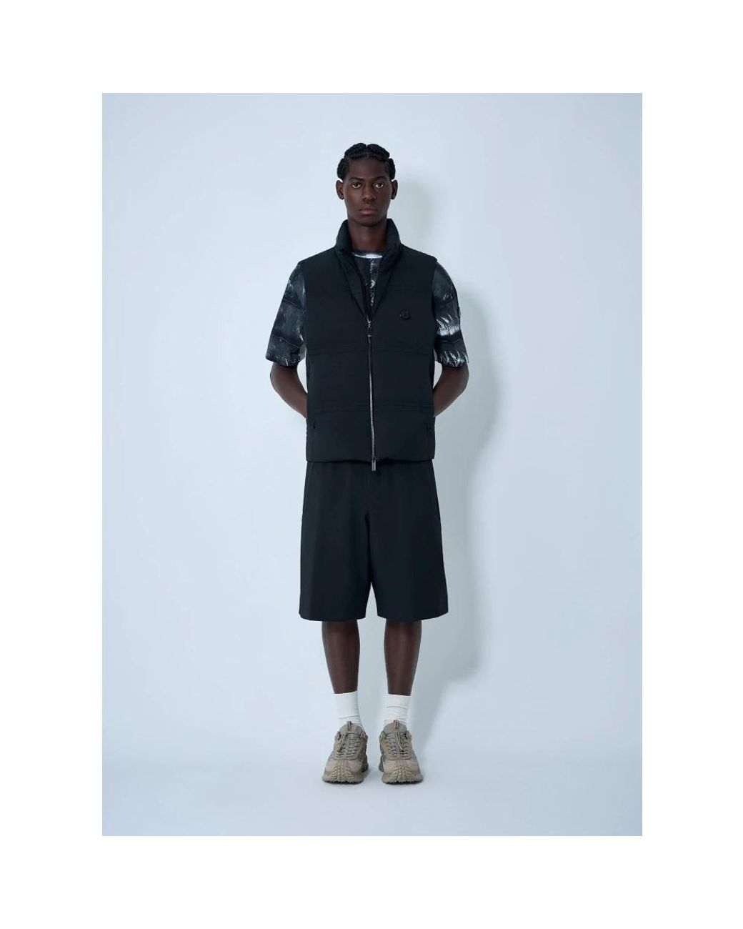 Moncler Blue Vests for men
